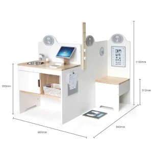 Centru medical de joacă din lemn cu accesorii, 90×94×110 cm Thumbnail 2