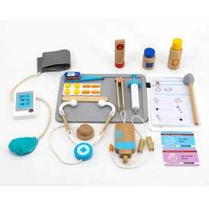 Centru medical de joacă din lemn cu accesorii, 90×94×110 cm Thumbnail 4