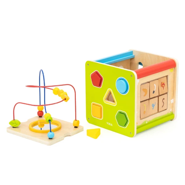 Cub educativ multifuncțional din lemn 9 în 1 5