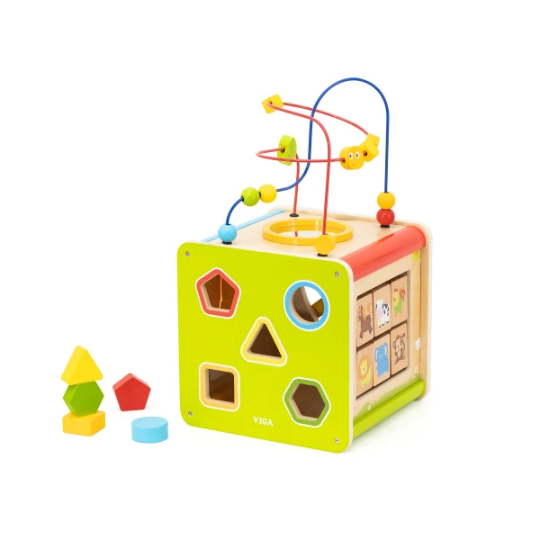 Cub educativ multifuncțional din lemn 9 în 1 2