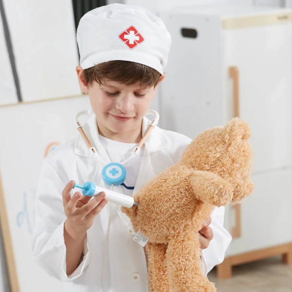 Costum de doctor pentru copii cu bonetă medicală 6