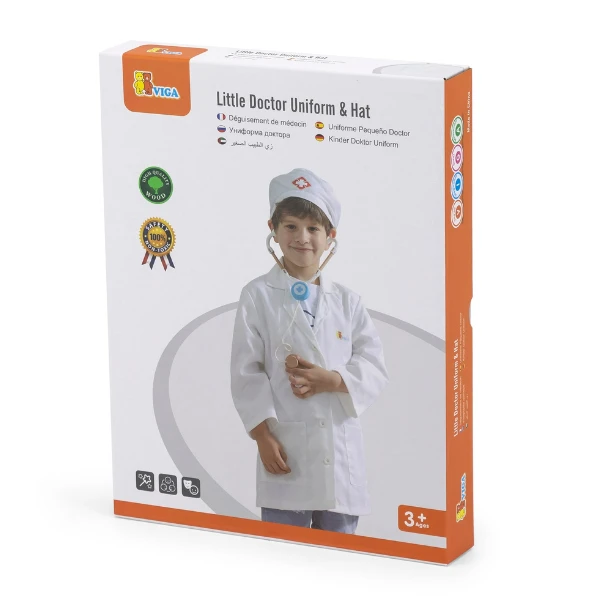 Costum de doctor pentru copii cu bonetă medicală 3