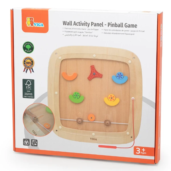 Panou de joacă din lemn pentru perete „pinball” 3