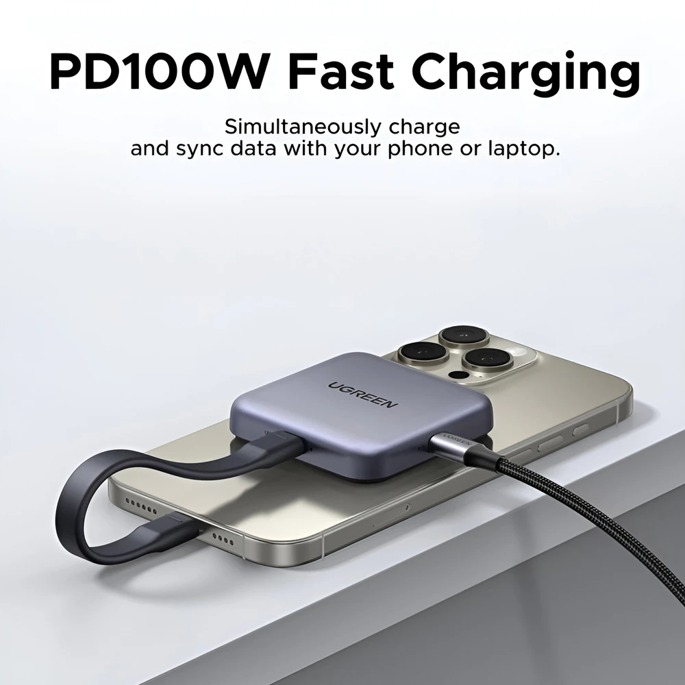 Ugreen кардридер 3в1 usb-c 3.0 на sd + tf + pd3.0, magsafe | cm898, серый 3