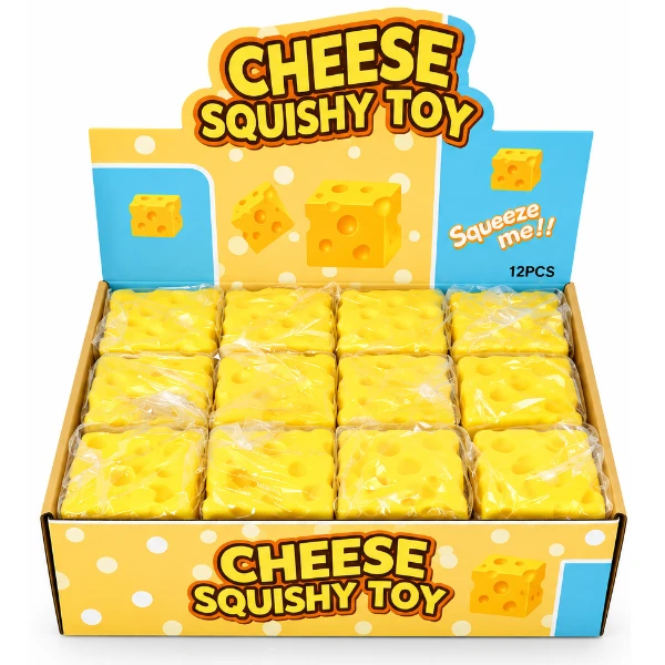 Игрушка-антистресс «сыр» с ароматом сладкой выпечки, 7 × 7 × 7 см 3