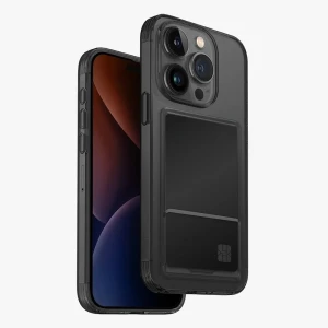 Uniq case hybrid air fender id для iphone 15 pro, серый