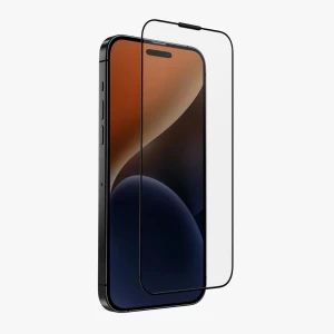 Uniq glass screen protector optix vivid clear for iphone 15 plus, black Thumbnail 1