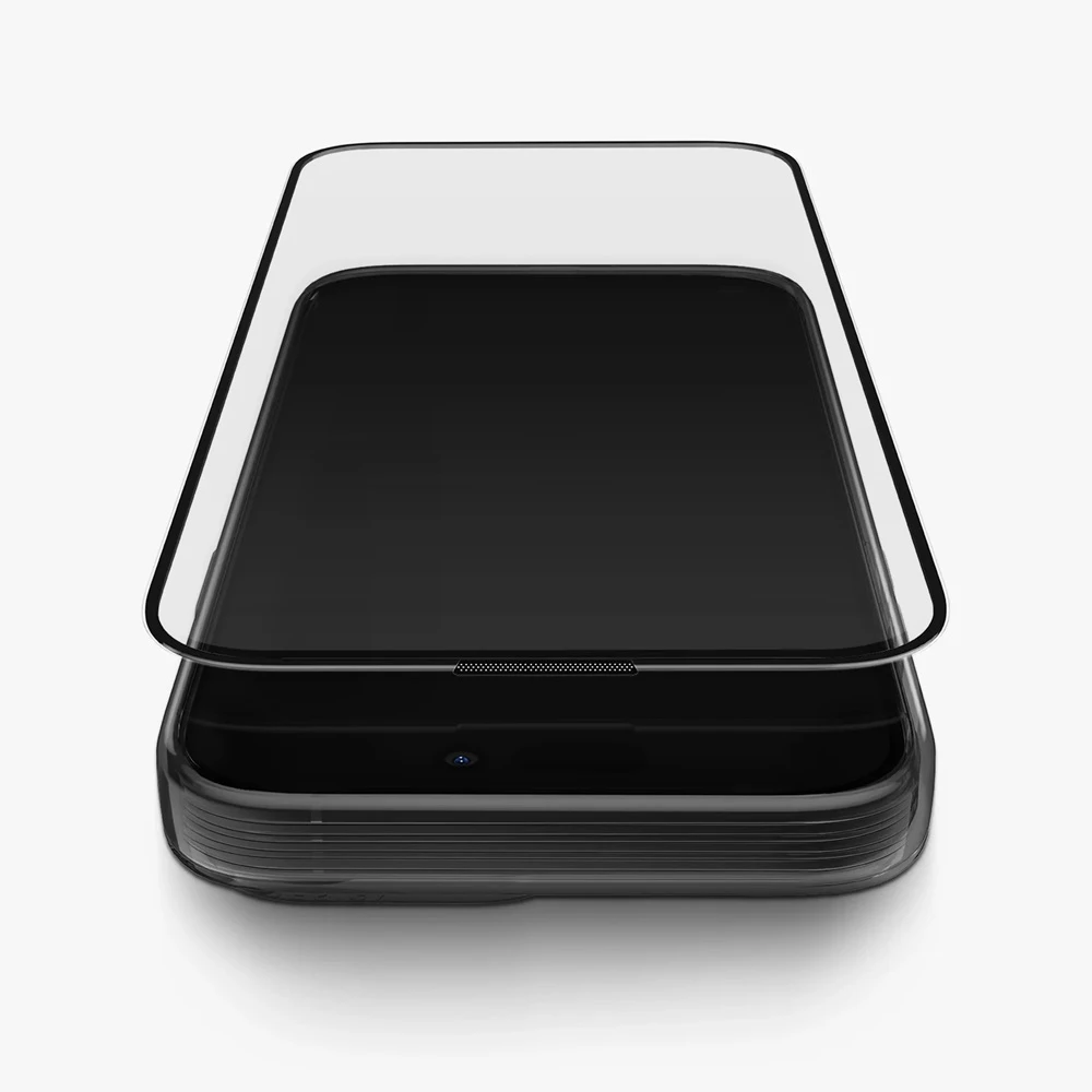 Uniq glass screen protector optix vivid clear for iphone 15 plus, black 3