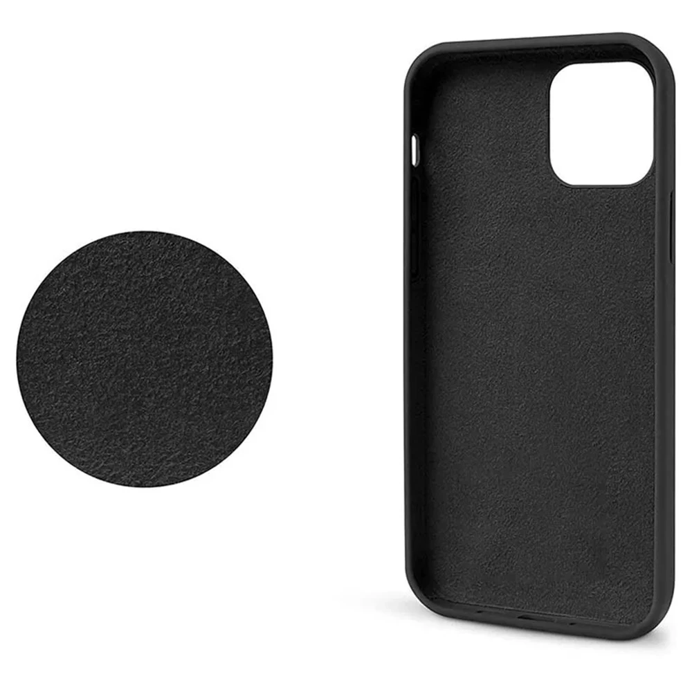 Чехол liquid silicone для iphone 13 pro max, черный 2