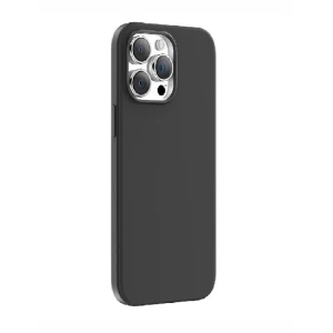 Чехол liquid silicone для iphone 13 pro max, черный