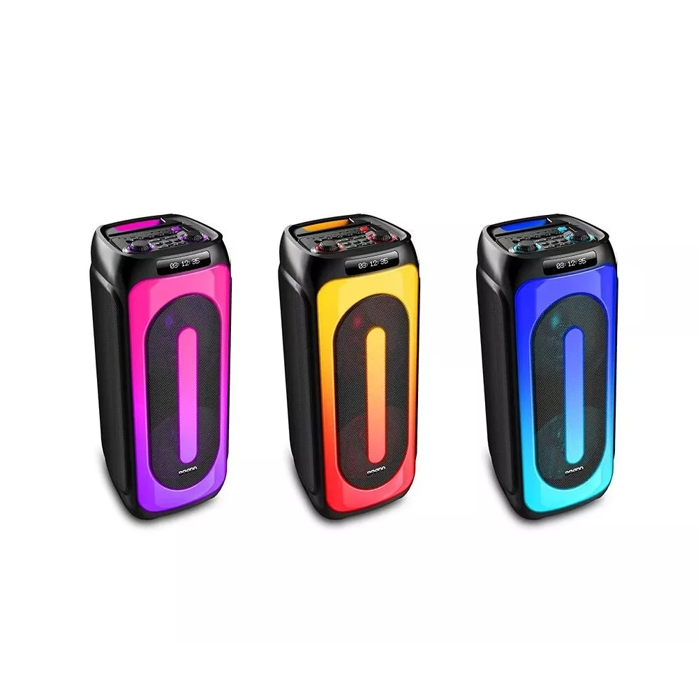 Портативная колонка eden party speaker ed-1015 с 2 беспроводными микрофонами 100 вт, высота 73 см, черная 2