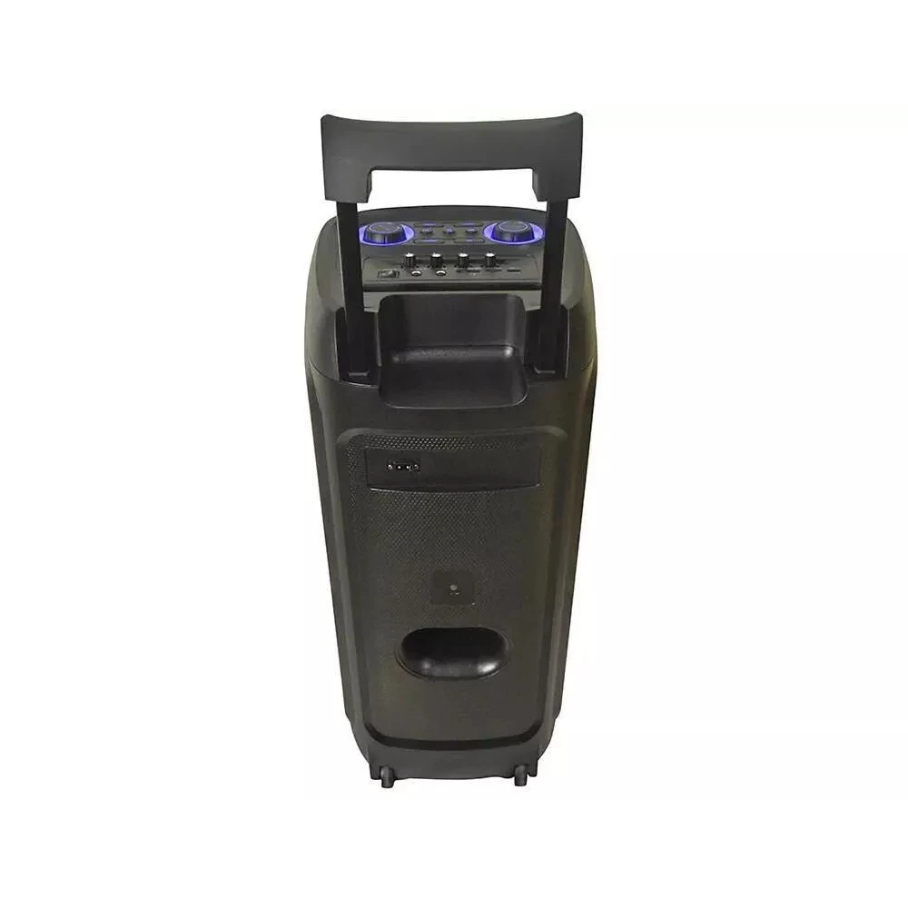 Портативная колонка eden party speaker ed-1015 с 2 беспроводными микрофонами 100 вт, высота 73 см, черная 3