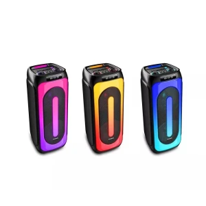 Портативная колонка eden party speaker ed-1015 с 2 беспроводными микрофонами 100 вт, высота 73 см, черная Thumbnail 2