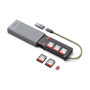 Ugreen card reader usb-c 3.0 / usb-a to 2*sd + 1*tf + usb-a3.0, 0.15m | cm856, gray