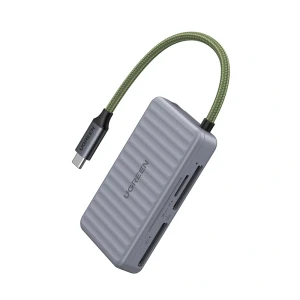 Ugreen card reader usb-c 3.0 to 2*sd + 1*tf, 0.15m | cm868, gray
