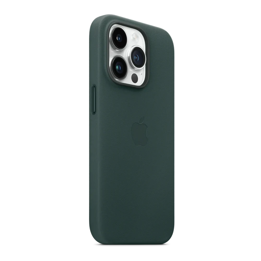 Case original leather with magsafe for iphone 14 pro, forest green 2