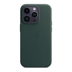Case original leather with magsafe for iphone 14 pro, forest green