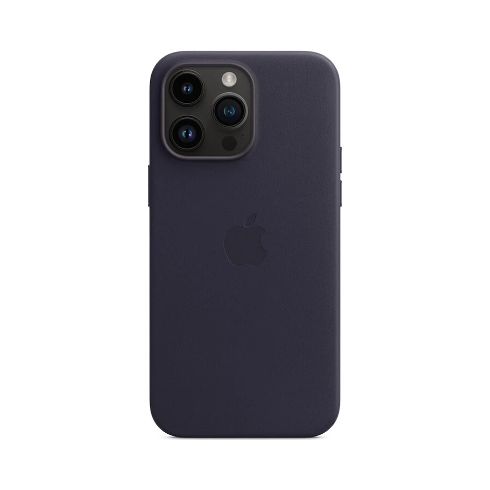 Case original leather with magsafe for iphone 14 pro max, ink 2