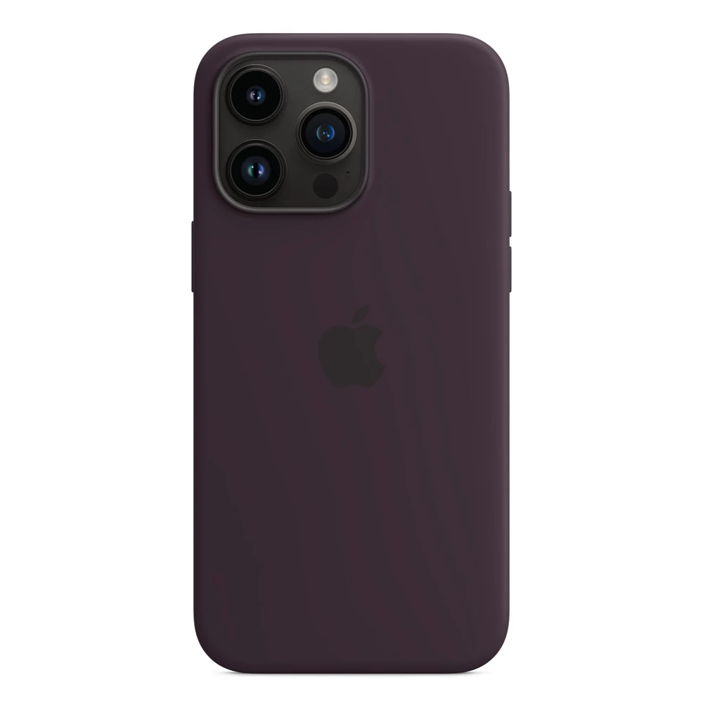 Case original silicone with magsafe for iphone 14 pro max, elderberry 2