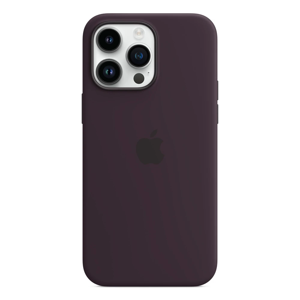 Case original silicone with magsafe for iphone 14 pro max, elderberry 3