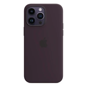 Case original silicone with magsafe for iphone 14 pro max, elderberry