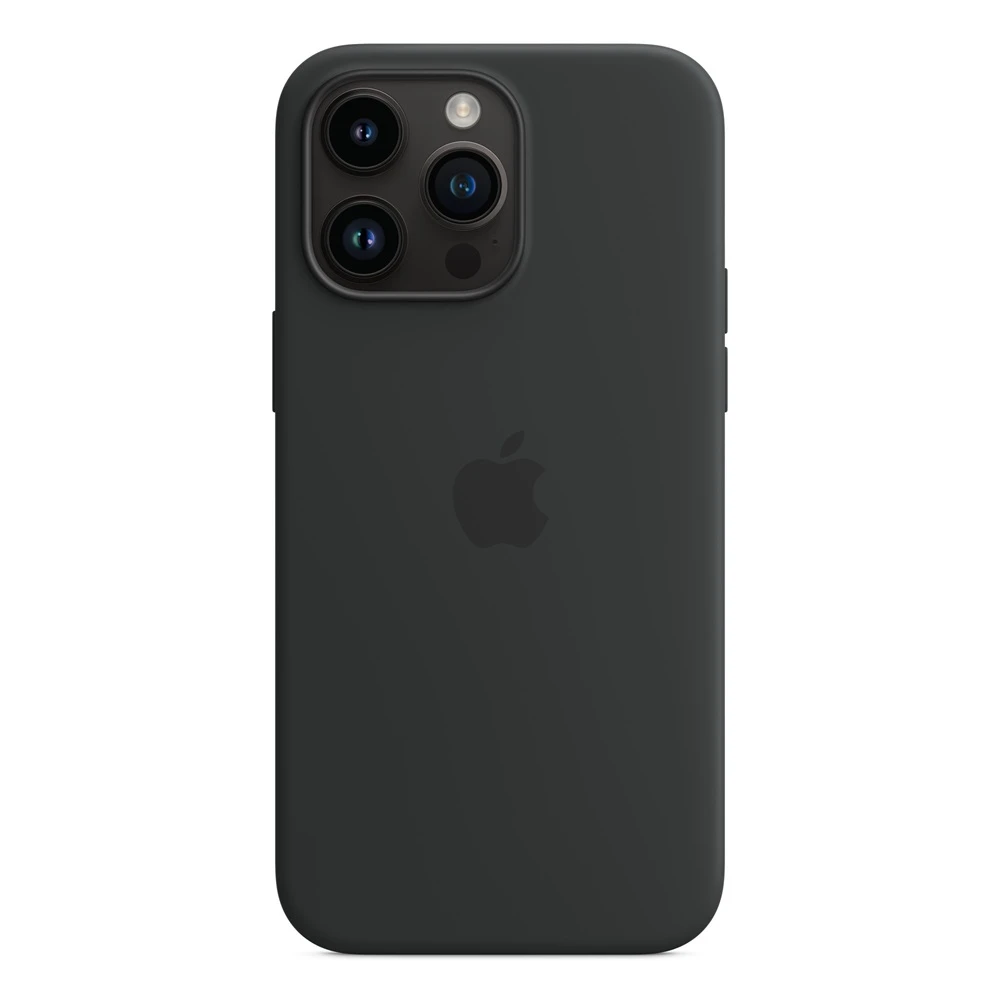 Case original silicone with magsafe for iphone 14 pro max, midnight 2
