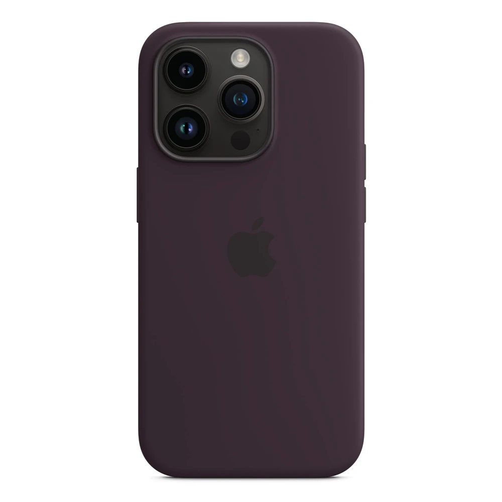 Case original silicone with magsafe for iphone 14 pro, elderberry 3