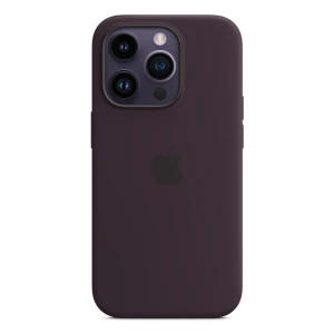 Case original silicone with magsafe for iphone 14 pro, elderberry