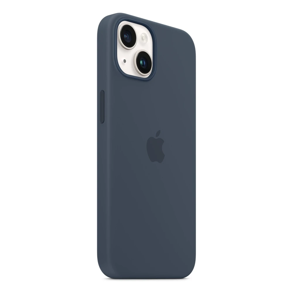 Case original silicone with magsafe for iphone 14, storm blue 2