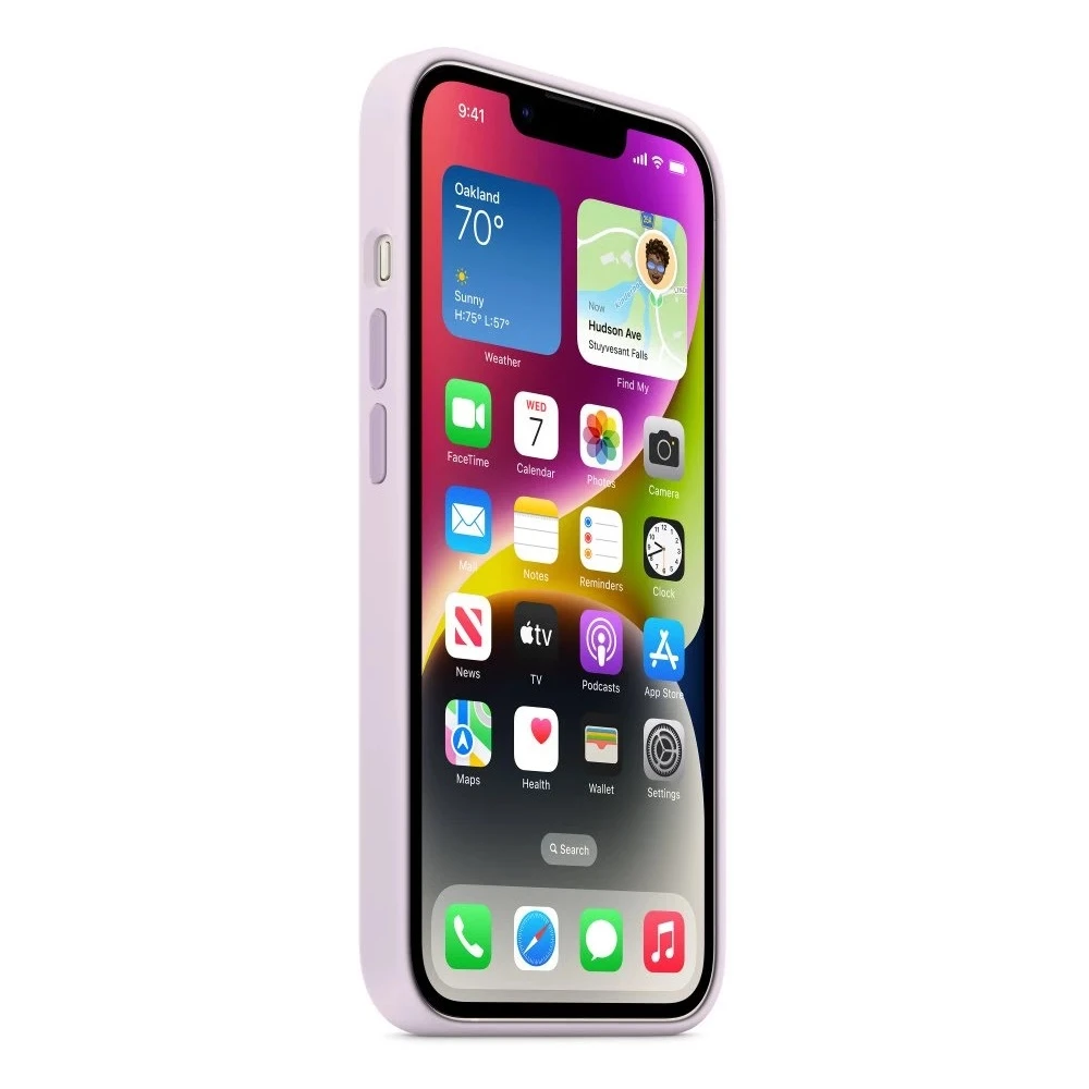 Case original silicone with magsafe for iphone 14, lilac 3