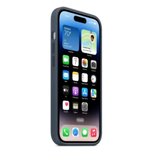 Case original silicone with magsafe for iphone 14 pro, storm blue Thumbnail 3