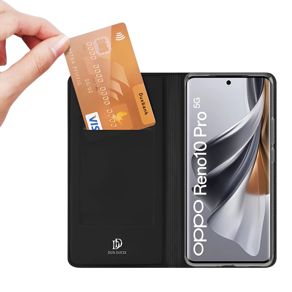 Dux ducis case flip skinpro oppo reno 10/10pro, black 3