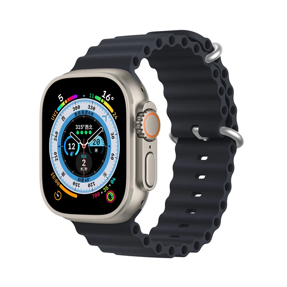 Dux ducis strap ocean wave version apple watch 42mm/44mm/45mm, mid-night blue 2