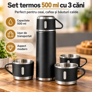 Termos 500 ml +3 canute wy0391-3