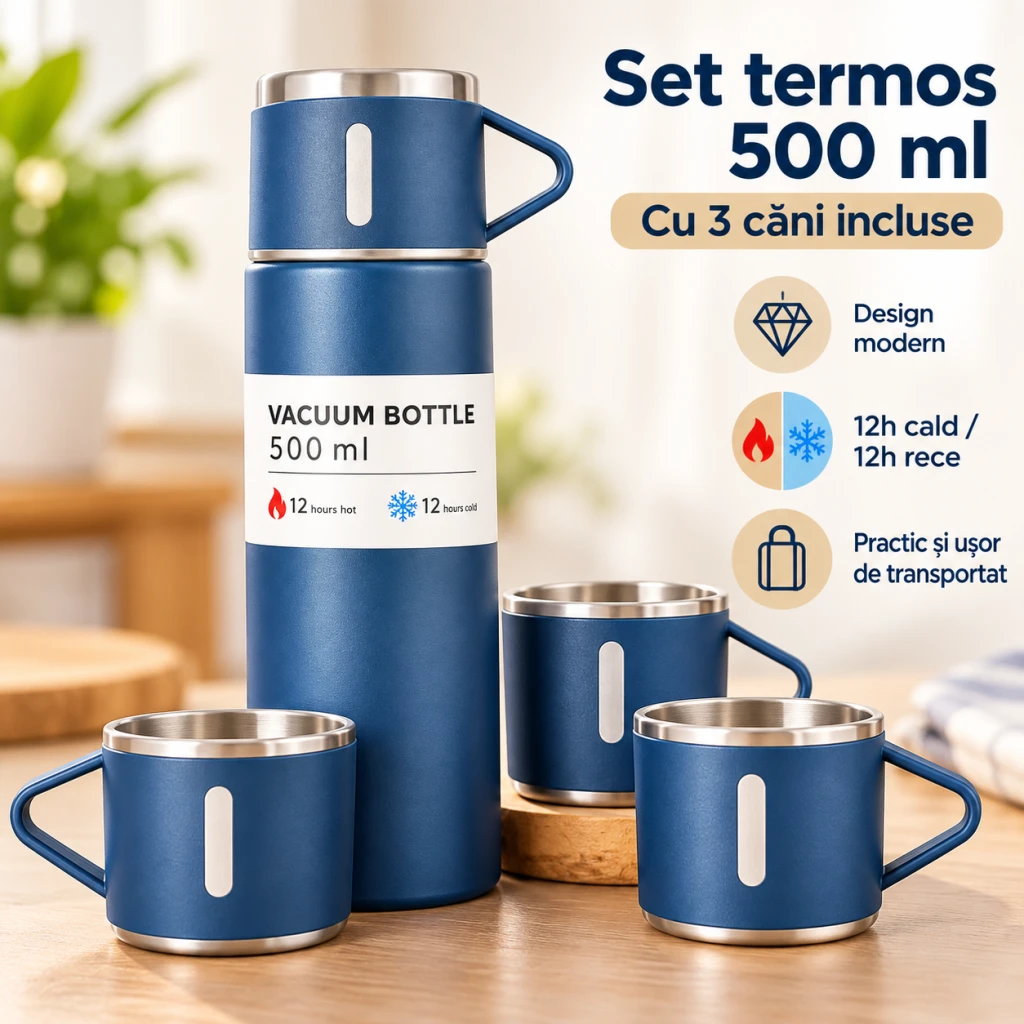Termos 500 ml +3 canute wy0391-2 2
