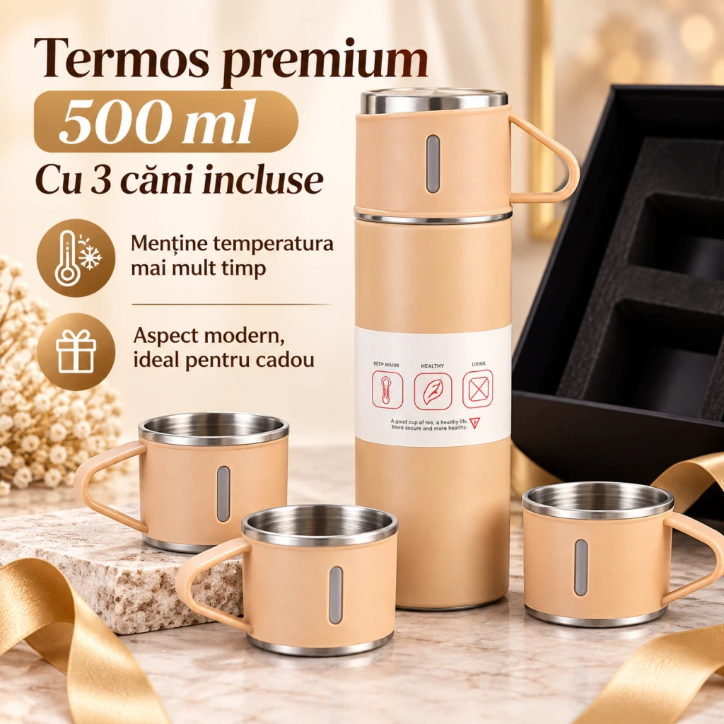 Termos 500 ml +3 canute wy0391-4 2