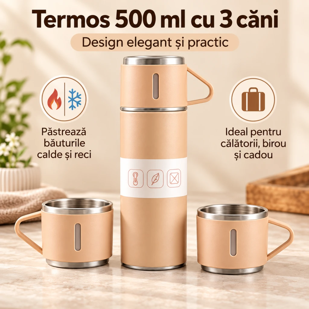 Termos 500 ml +3 canute wy0391-4 3