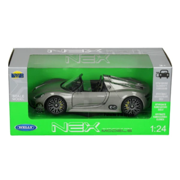 Mașina metalică de colecție porsche 918 spyder 1:24 welly 3