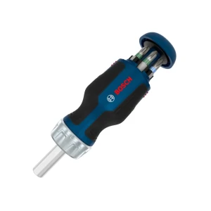 Set șurubelniță cu chlichet+ biți 6 buc. 138 mm magnetic bosch