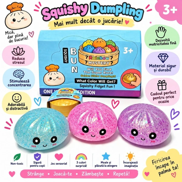 Игрушка-антистресс squishy «дамплинг с шариками» flippy sugar edition, 16×16 см 6