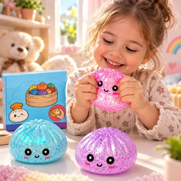 Игрушка-антистресс squishy «дамплинг с шариками» flippy sugar edition, 16×16 см 10