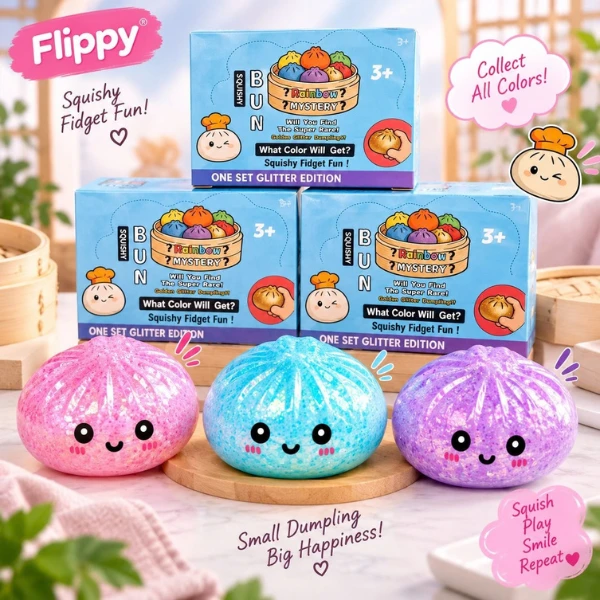 Игрушка-антистресс squishy «дамплинг с шариками» flippy sugar edition, 16×16 см 7