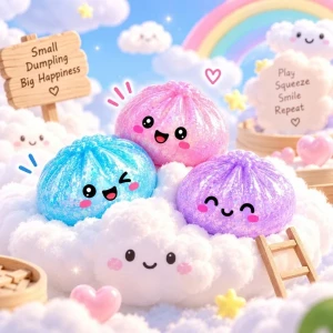 Игрушка-антистресс squishy «дамплинг с шариками» flippy sugar edition, 16×16 см Thumbnail 9