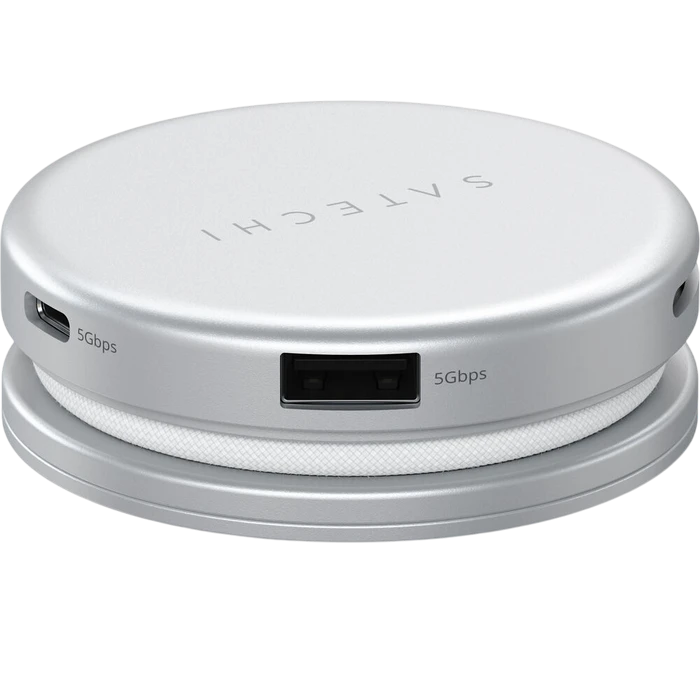 Многопортовый адаптер satechi onthego 5-in-1 multiport, серебристый 11