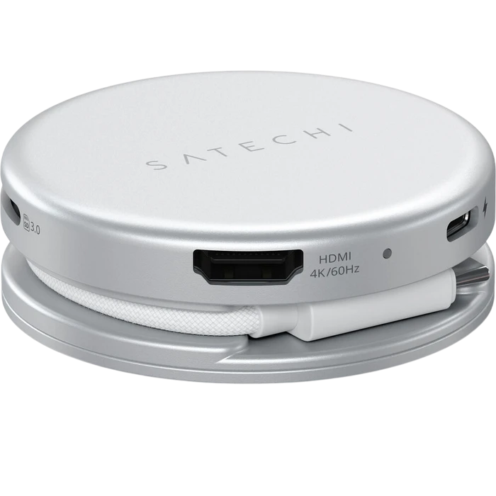 Многопортовый адаптер satechi onthego 5-in-1 multiport, серебристый 13