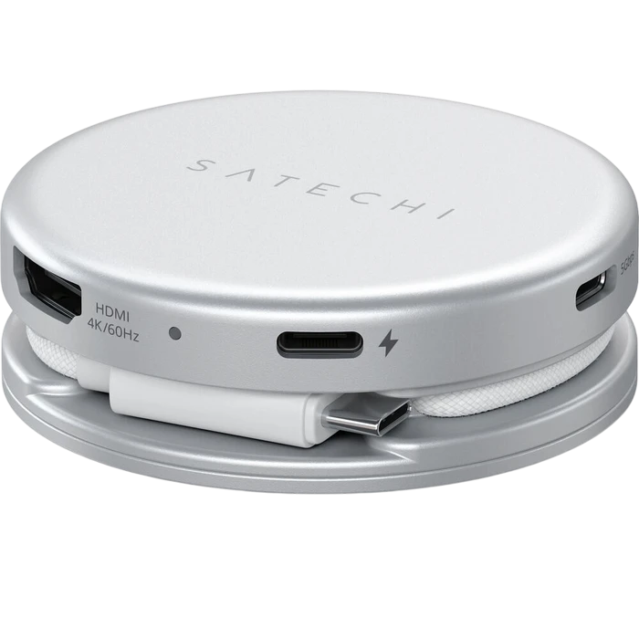 Многопортовый адаптер satechi onthego 5-in-1 multiport, серебристый 8
