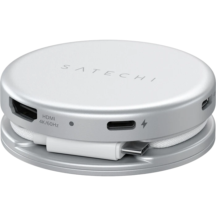 Многопортовый адаптер satechi onthego 5-in-1 multiport, серебристый 12