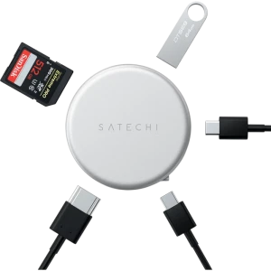 Многопортовый адаптер satechi onthego 5-in-1 multiport, серебристый Thumbnail 10