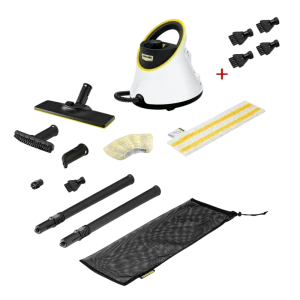 Aparat de curățat cu abur karcher sc 2 deluxe easyfix + set perii, alb