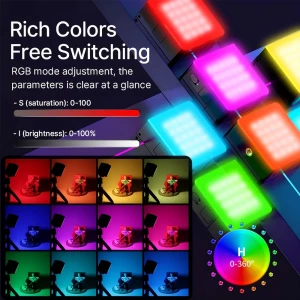 Ulanzi led video light rgb 5w, vl49 rgb pro, black Thumbnail 3